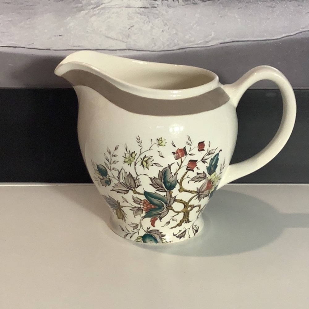 Wood & Sons “Jamestown” Pattern Burslem England Engraved By Hand Pitcher